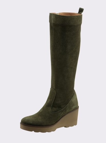 Leder stiefel grün heine - stiefel,