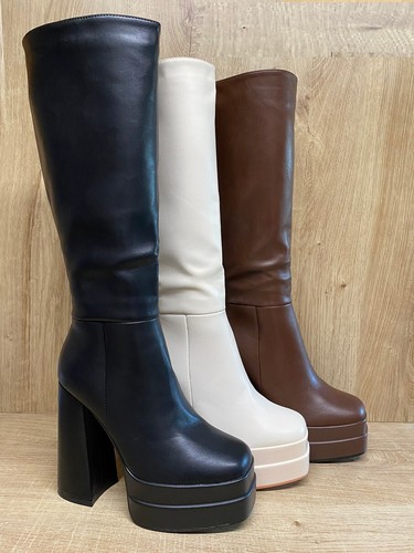 Damen stiefel plateau high - plateau,