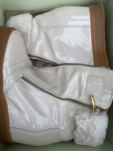 Stiefelette weiß lackleder - stiefelette, weiß,