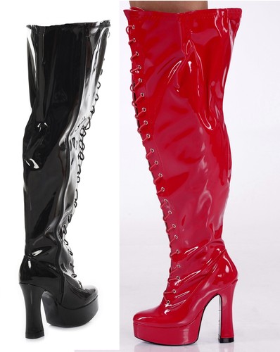 Plateau overknee high heels - overknee,