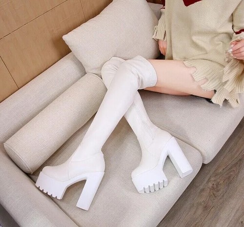 Stiefel knie platform - stiefel, up