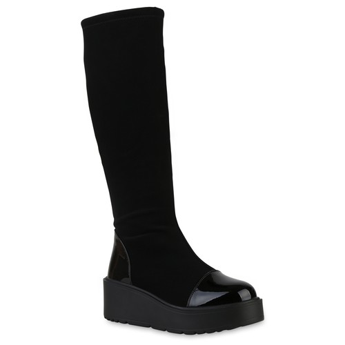 Van hill damen keilstiefel - van,